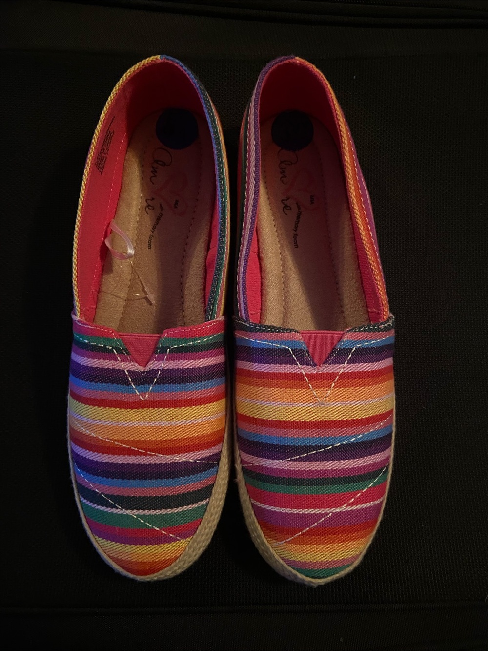 MIA Multicolor Striped Flats